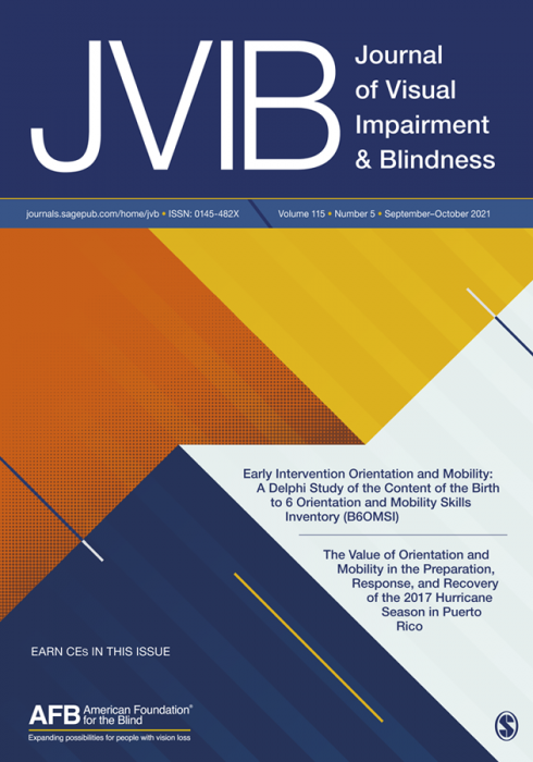 „Journal of Visual Impairment and Blindness“ 2021 Nr. 5 apžvalga