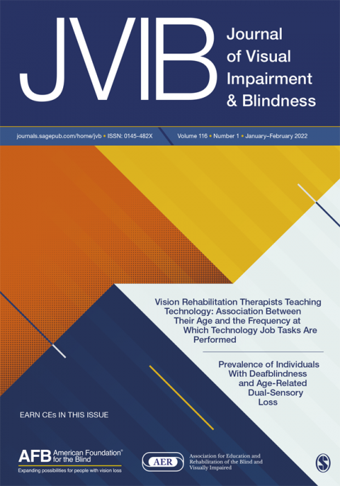„Journal of Visual Impairment and Blindness“ 2022 m. pirmojo numerio apžvalga 