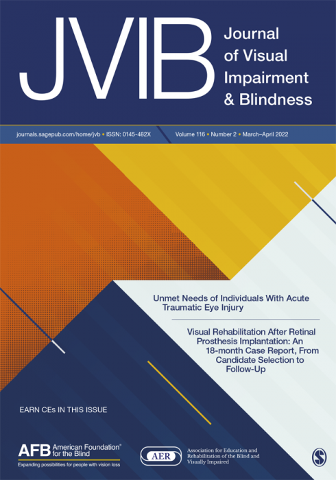 „Journal of Visual Impairment and Blindness“ 2022 m. antrasis numeris
