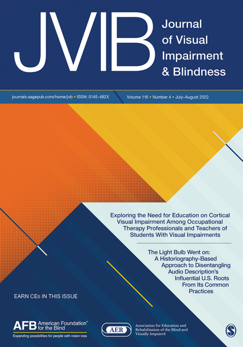  „Journal of visual impairment and blindness“ ketvirtojo numerio apžvalga